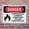 Signmission Compressed Gas Flammable Content Danger Sign, Plastic, 10in W x 7in L, 2PK OS-2PACK-DS-P-710-L-1077 - alternate 4